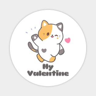 My Valentine Cat Magnet